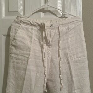 Charter Club White Linen Pants
